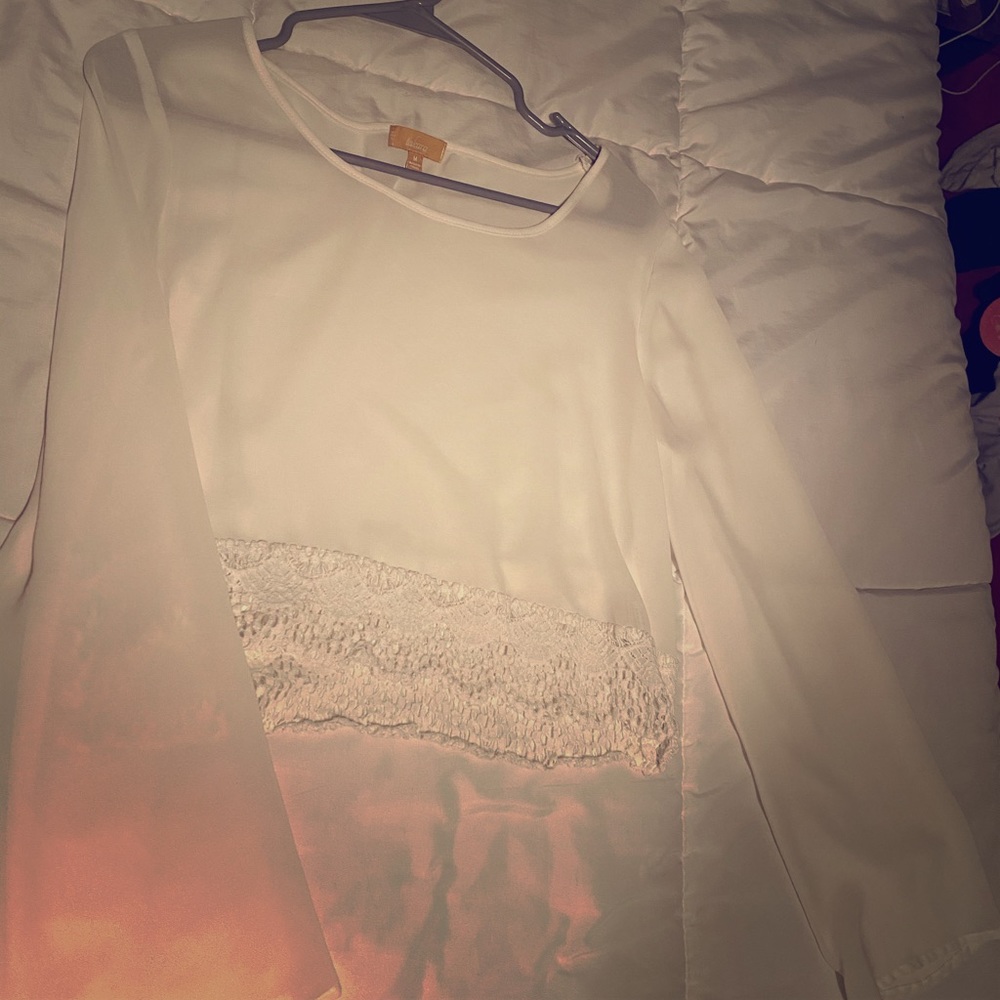 Cropped sheer blouse